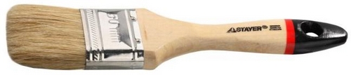 Кисть плоская  75мм 3" STAYER "UNIVERSAL EURO"  натуральная щетина, деревянная ручка (0102-075)