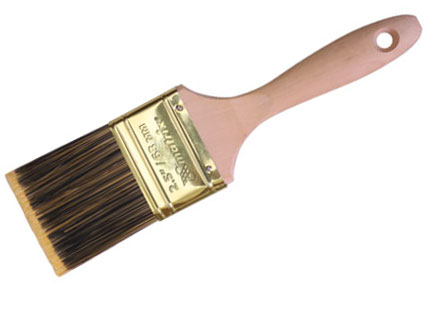 Кисть плоская 100мм 4" MATRIX Golden искуственная щетина, деревянная ручка (83228)