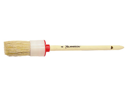 Кисть круглая 30мм MATRIX  натуральная щетина, деревянная ручка 