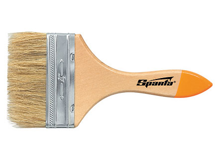 Кисть плоская 100мм 4" SPARTA Slimline натуральная щетина, деревянная ручка (824455)
