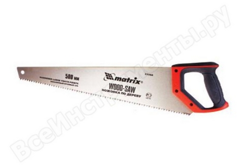 Ножовка по дереву  500 мм MATRIX ( (7-8 TPI, каленый зуб-3D, двухкомпонентная ручка) (23542)